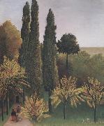Henri Rousseau Landscape in Buttes-Chaumont France oil painting artist